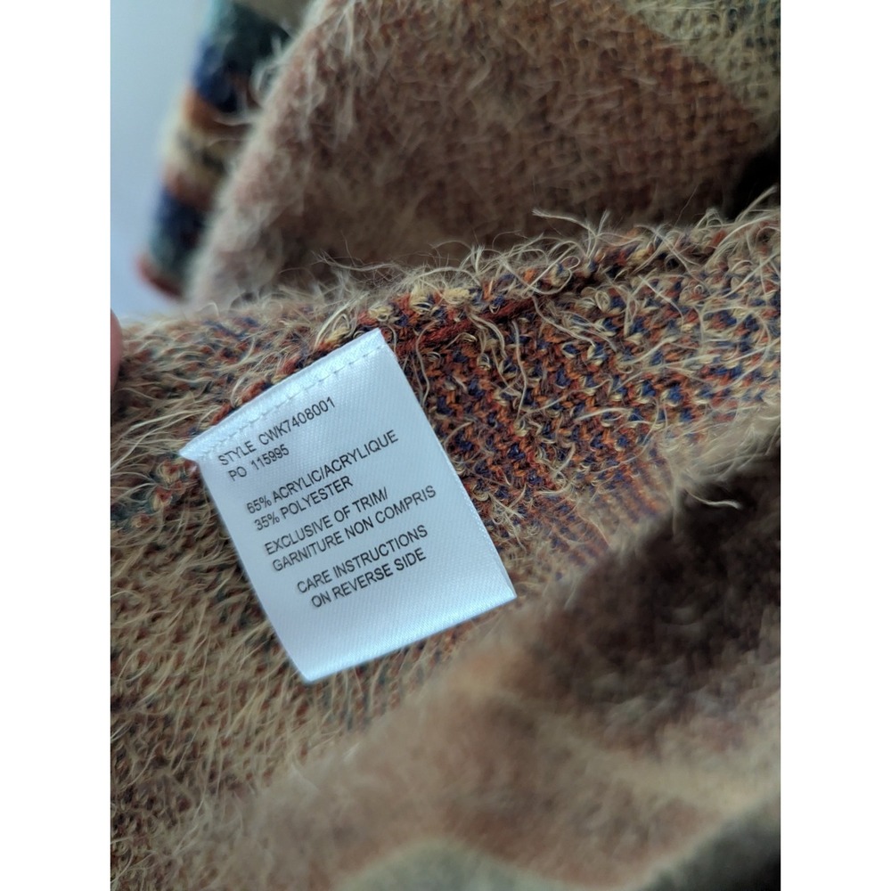 Cruel Denim Women's Long Aztec Open Front Cardigan Sweater Coat Duster Size L - Picture 7 of 9